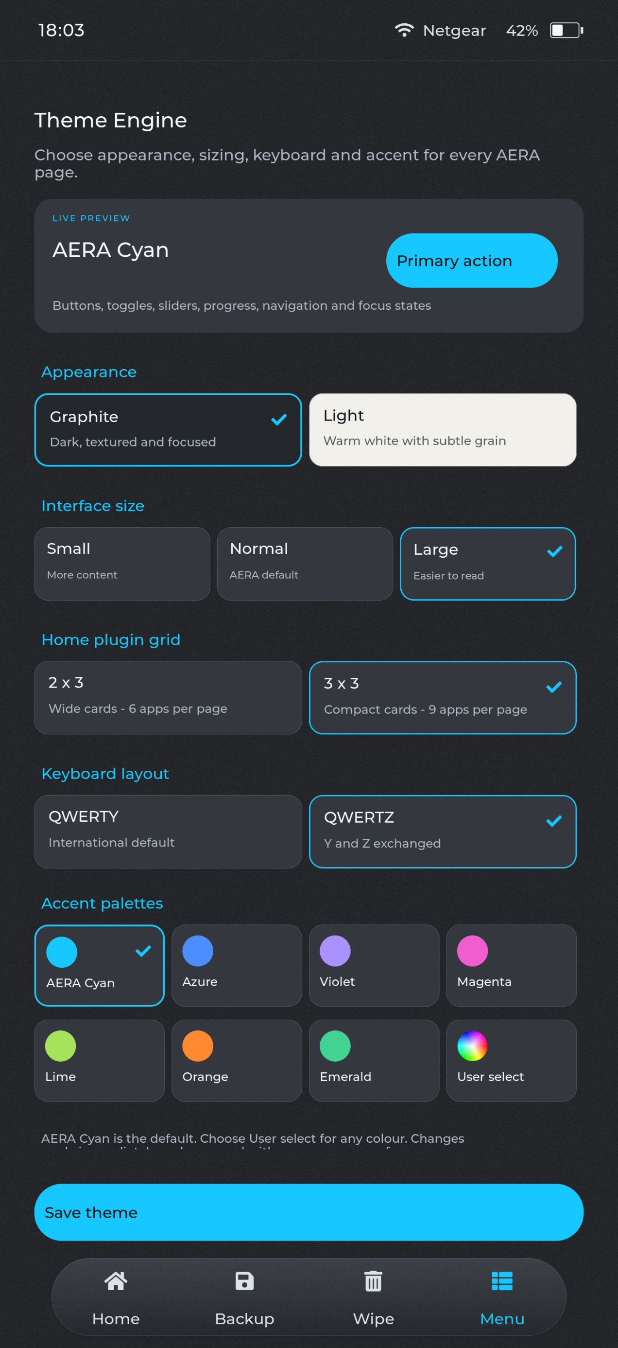 AERA Recovery theme engine
